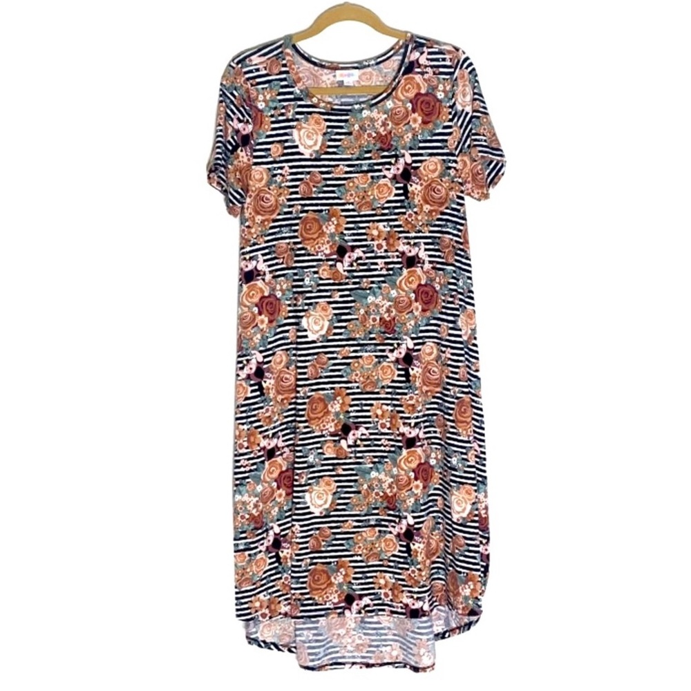 LuLaRoe Disney Carly Alice In Wonderland Queen of Hearts Hi-Lo Dress Small NWT